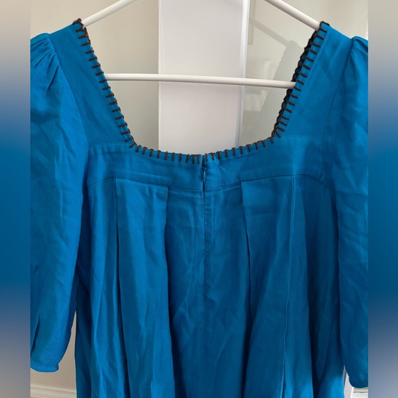 Hunter Bell New York “Waverly” Blue Jewel Puff Sleeve Dress Size XS - Picture 8 of 11